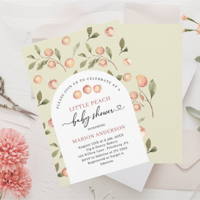 Convites InvConvite para Pequeno Chá de fraldas de Aquarela (Criador carregado)