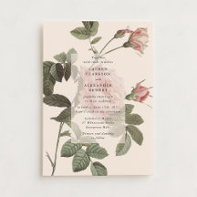 Invenção de casamento floral de rosa botânico por