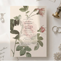 Invenção de casamento floral de rosa botânico por 