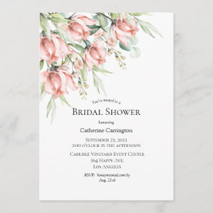 Convites Invento de Chá de panela de Aquarela Floral Elegan