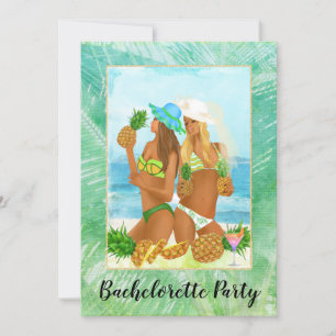 Convites Invento de Festa de solteira Tropical Afro-America