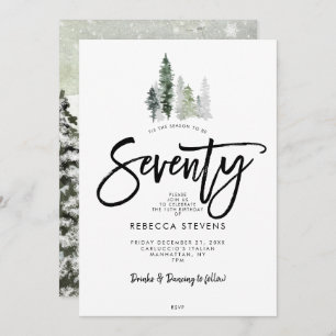 Convites inverno árvores festivas de 70