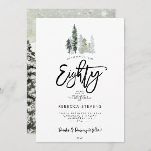 Convites inverno árvores festivas de 80
