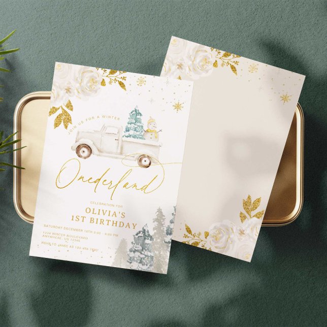 Convites Inverno de Onederland Snowman primeiro aniversario (Criador carregado)