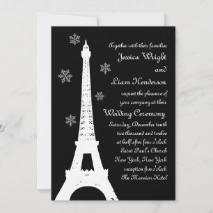 Convites Inverno no Casamento de Paris