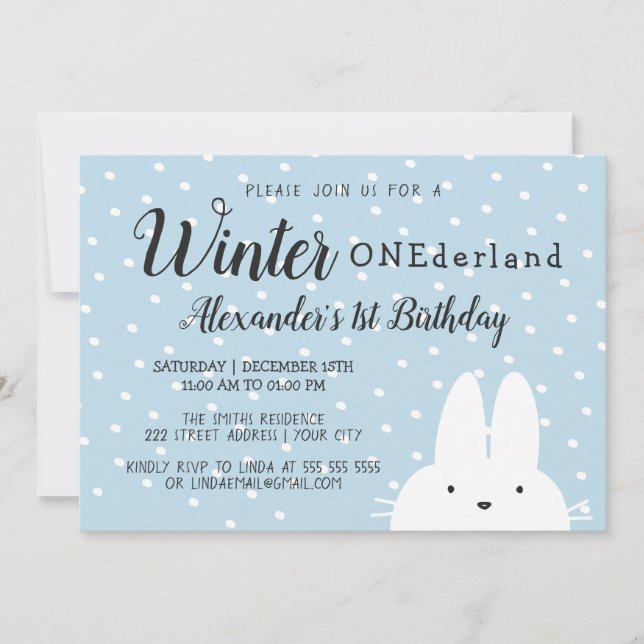 Convites Inverno Onederland (Frente)
