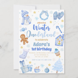 Convites Inverno OneDerland Blue Christmas Invite