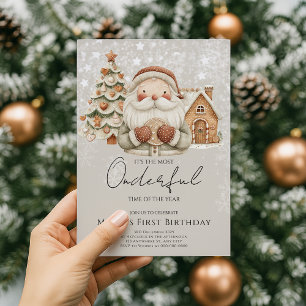 Convites Inverno Onederland Casas de Natal Aniversário