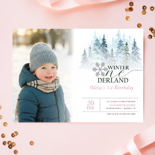Convites Inverno Onederland Menino Menina Foto de 1º Aniver