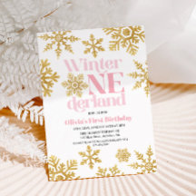 Inverno Onederland Pink Gold Floco de Neve 1º Aniv