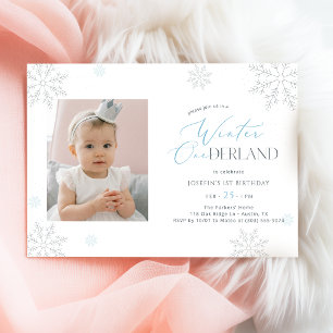Convites Inverno Onederland Primeiro Aniversário Bebê Crian