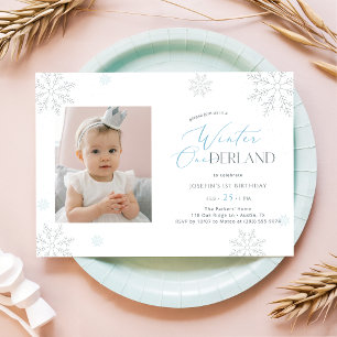 Convites Inverno Onederland Primeiro Aniversário Bebê Crian