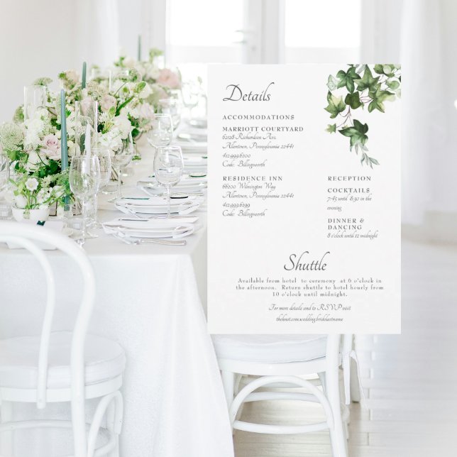 Convites Invício de Casamento de Watercolor Ivy (Criador carregado)