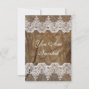 Convites Invício Real de Casamento Burlap & Lace