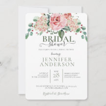 Invit. Buquê Floral Cor-de-Água Rosa