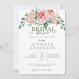 Convites Invit. Buquê Floral Cor-de-Água Rosa