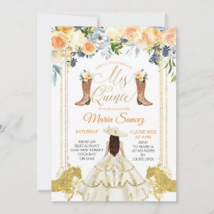 Convites Invit da Quinceañera, Dourada Ocidental espanhola