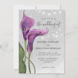 Convites Invit de Casamento de Lily Roxo Calla Púrpura da A