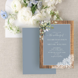Convites Invit de Casamento de Madeira Botânica Eucalyptus