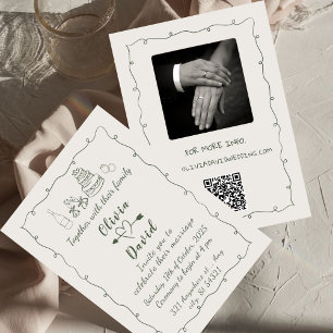 Convites Invit De Casamento Manuscrito De Desenho Funcional