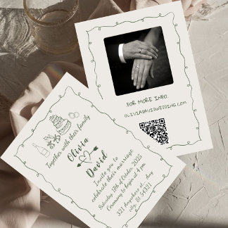 Convites Invit De Casamento Manuscrito De Desenho Funcional