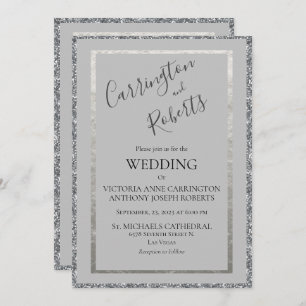 Convites Invit De Casamento Simples Moderno Mínimo De Scrip