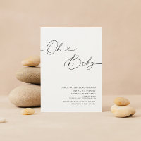 Invit de Chá de fraldas Cardíaco Manuscrito Minima