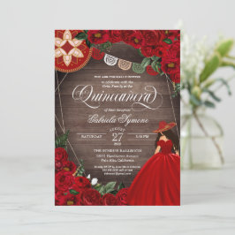 Convites Invit de Charra Mariachi Quinceañera Ocidental ros