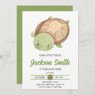 Convites Invit de Festa de aniversário de Aquarelas de Pequ