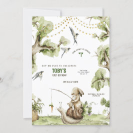 Convites Invit de Festa de aniversário de Pesca de Coelho d