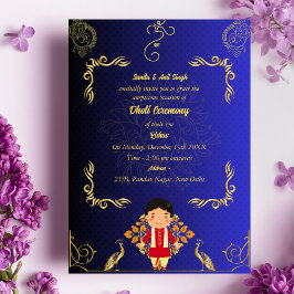 Convites Invit do índio Hindu Dhoti Cerimônia Pancha Kattu