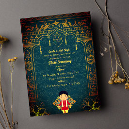 Convites Invit do índio Hindu Dhoti Cerimônia Pancha Kattu