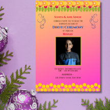 Invit do índio Hindu Dhoti Cerimônia Pancha Kattu