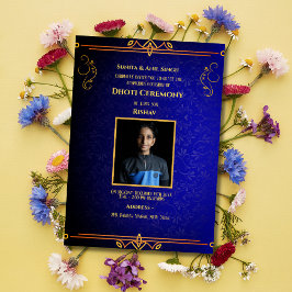 Convites Invit do índio Hindu Dhoti Cerimônia Pancha Kattu