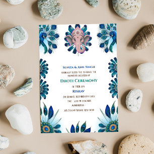 Convites Invit do índio Hindu Dhoti Cerimônia Pancha Kattu