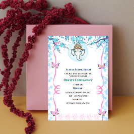 Convites Invit do índio Hindu Dhoti Cerimônia Pancha Kattu