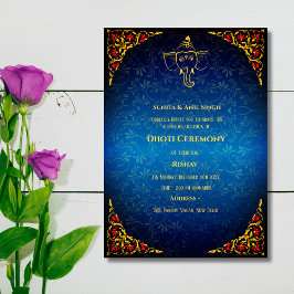 Convites Invit do índio Hindu Dhoti Cerimônia Pancha Kattu