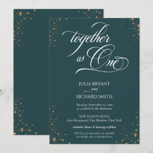 Convites Invit Minimalista Confetti Confetti Dourado Elegan
