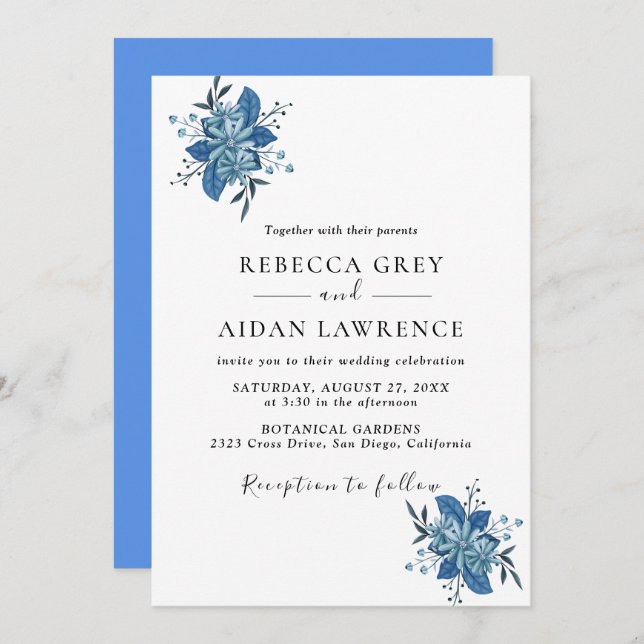 Convites Invit Rustic Botanical Eucalyptus Greenery Wedding (Frente/Verso)