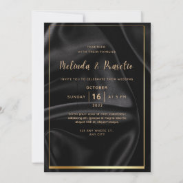 Convites Invitação de Casamento Tinta Dourada de Álcool Pre