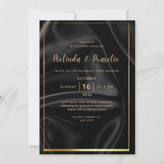 Convites Invitação de Casamento Tinta Dourada de Álcool Pre