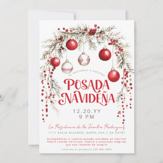 Convites Invitaciação Posada Navideña Espanol Espanol