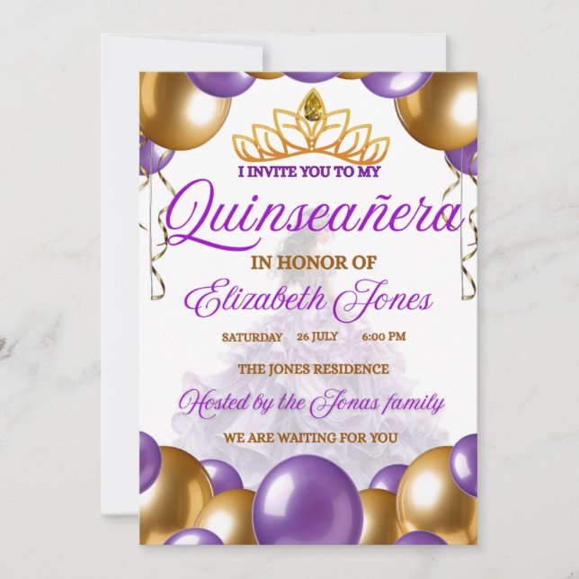 Convites Invitacion 15 años (Frente)