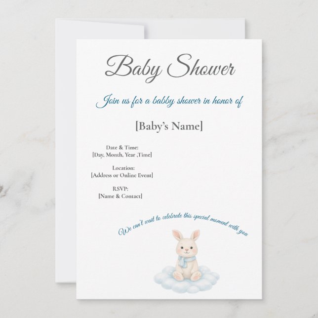 Convites Invitación A Baby Shower to Celebrate (Frente)