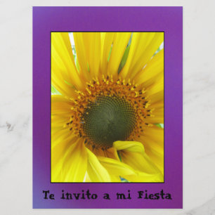 Convites Invitación - A invito a mi Fiesta - Girasol