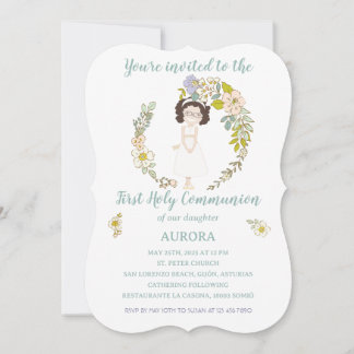 Convites Invitación AURORA Primera Comunión