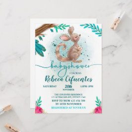 Convites Invitación Baby Shower Canguro