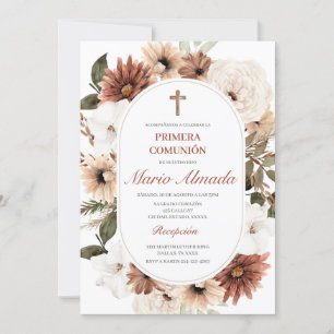 Convites Invitación boho primera comunhão