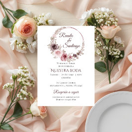 Convites Invitación Boho Spanish Wedding Invitation