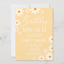 Convites Invitación Daisies Birthday Brunch Party Invitatio